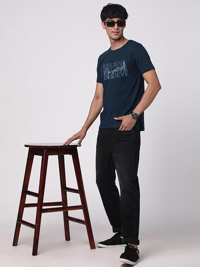 Tshirt for Men | Printed T Shirt for Men | 100% Cotton Regular Fit T-Shirt |Printed T Shirt