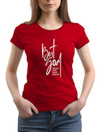 Women Cotton Printed Regular Fit T-Shirt | Stylish Round Neck Graphic Tshirt - WRN-BUTGOD2