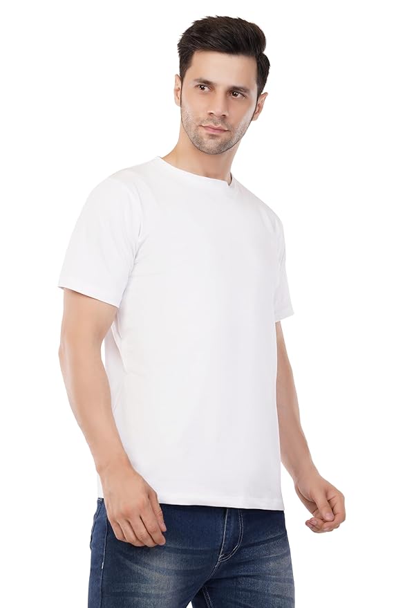 Cotton T-Shirt with Regular Fit Short Sleeve Stretchable Comfortable Good for Sports Wear