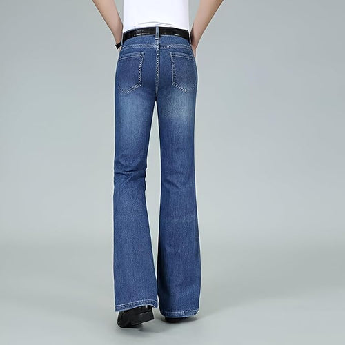 Ben Martin Men’s Bell Bottom Jeans || Bootcut Denim Pants || Wide Leg Flared Jeans for Men || High Waist Stretchable Retro Fit || Cotton Jeans for College Casual (0)