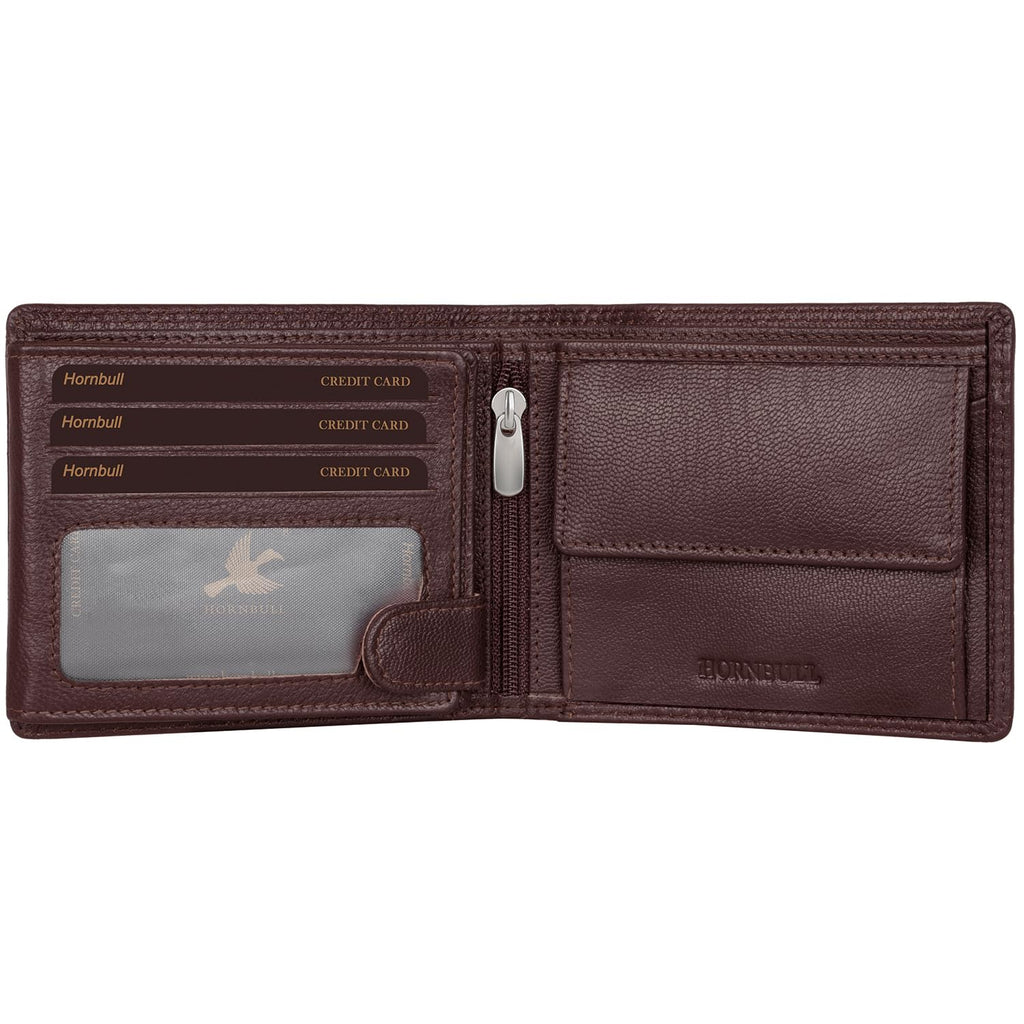 Wallet Men Brown Genuine Leather Gift Set