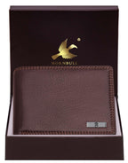 Wallet Men Brown Genuine Leather Gift Set