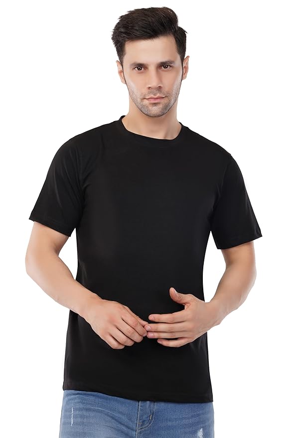 Premium Cotton Unisex T-Shirt Combo Pack of 4 Tees Regular Fit Short Sleeve Stretchable Comfortable Sports Regular Wear Tshirts
