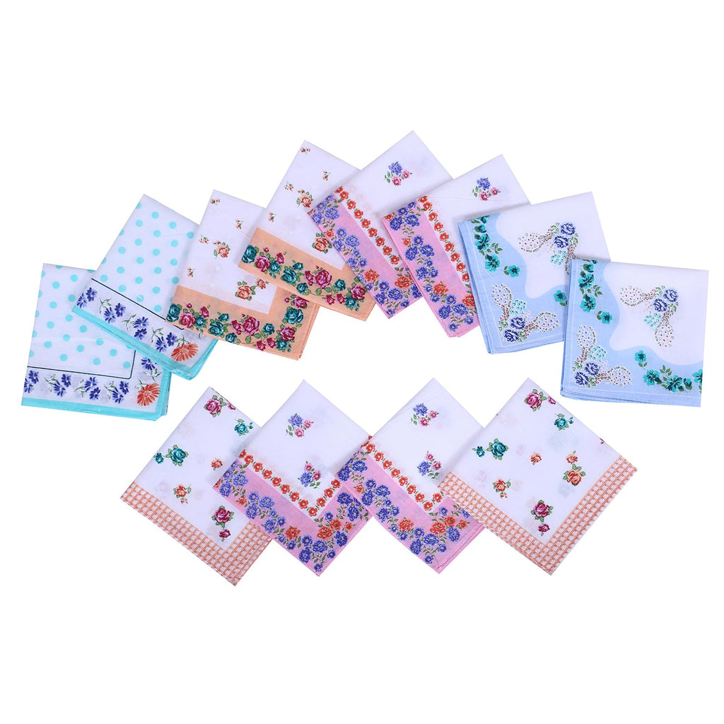 Soft Cotton Hankies for Woman | Hankies for Girls | White Border Ladies Hanky | Skin Care Hanky for Girls