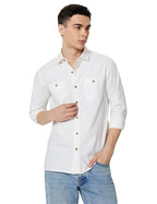 Men's  Double Pocket Shirt - Regular Fit |  Pure Cotton