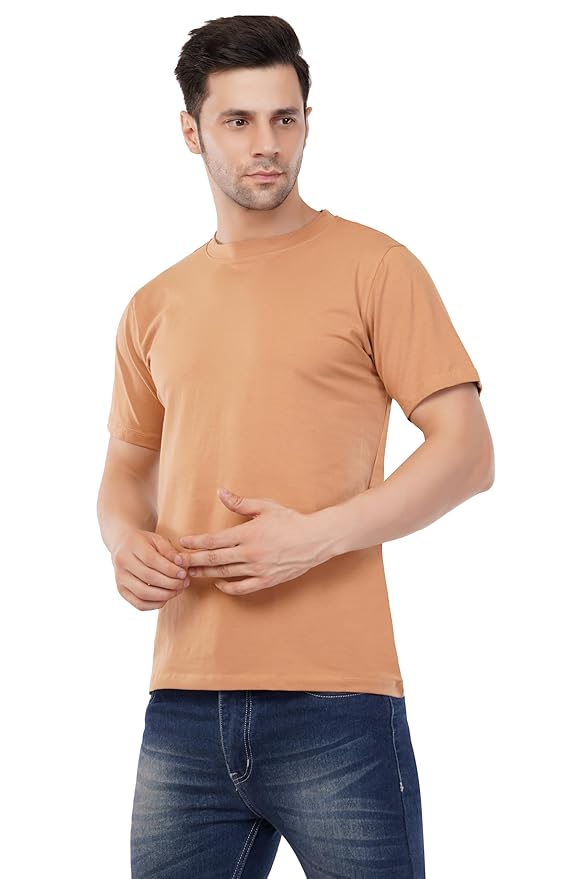 Premium Cotton Unisex T-Shirt Combo Pack of 4 Tees Regular Fit Short Sleeve Stretchable Comfortable Sports Regular Wear Tshirts