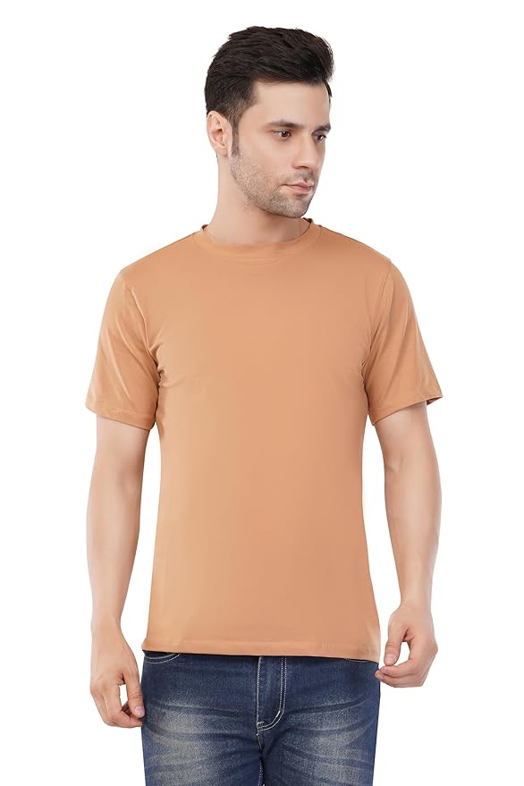 Cotton T-Shirt with Regular Fit Short Sleeve Stretchable Comfortable Good for Sports Wear