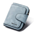 Women's Vegan Leather Tri-fold Fashion Card Coin Holder Small Wallet