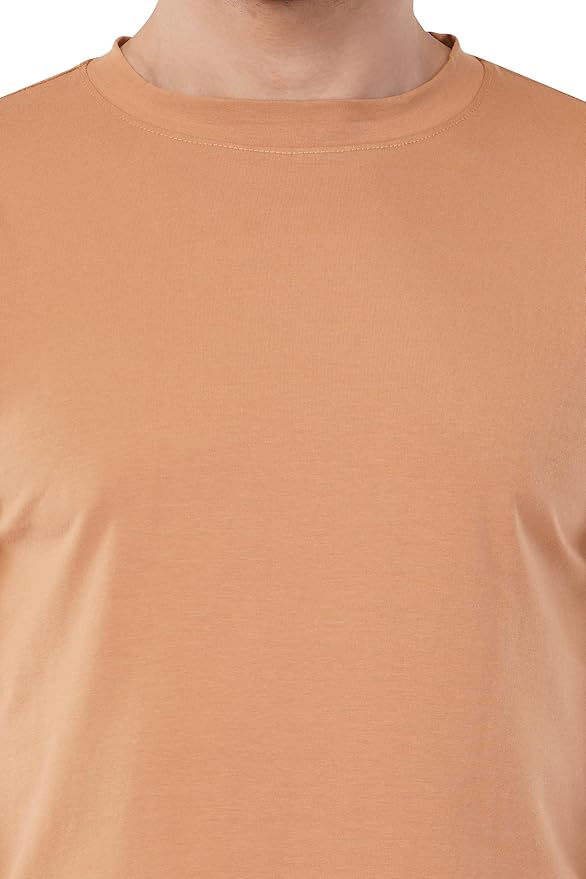 Cotton T-Shirt with Regular Fit Short Sleeve Stretchable Comfortable Good for Sports Wear