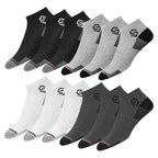 SWAGR 12 Pairs Sports Cotton Ankle Length Socks for Men, Pack of 12., Assorted